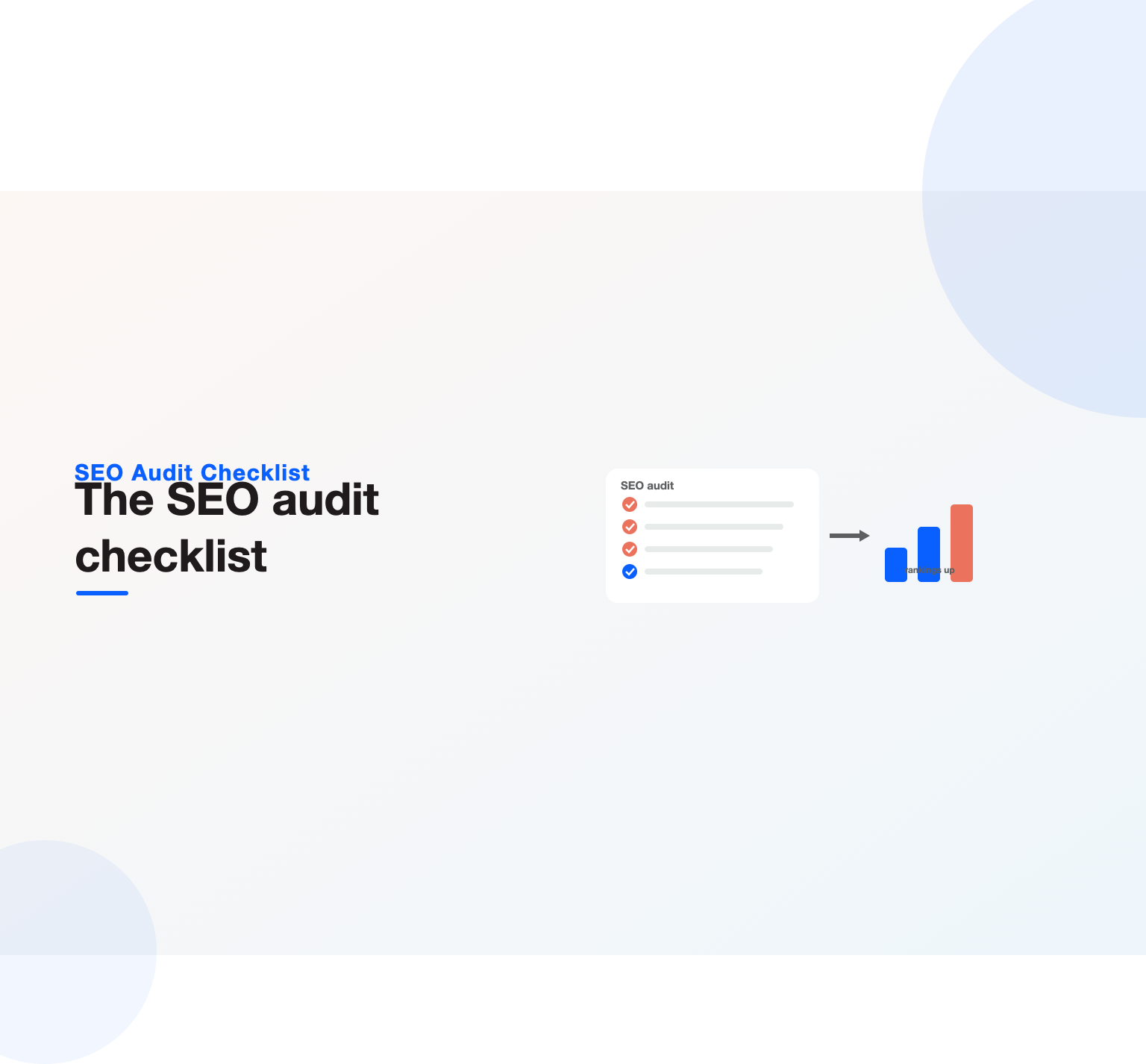 A completed SEO audit checklist driving a site's rankings upward