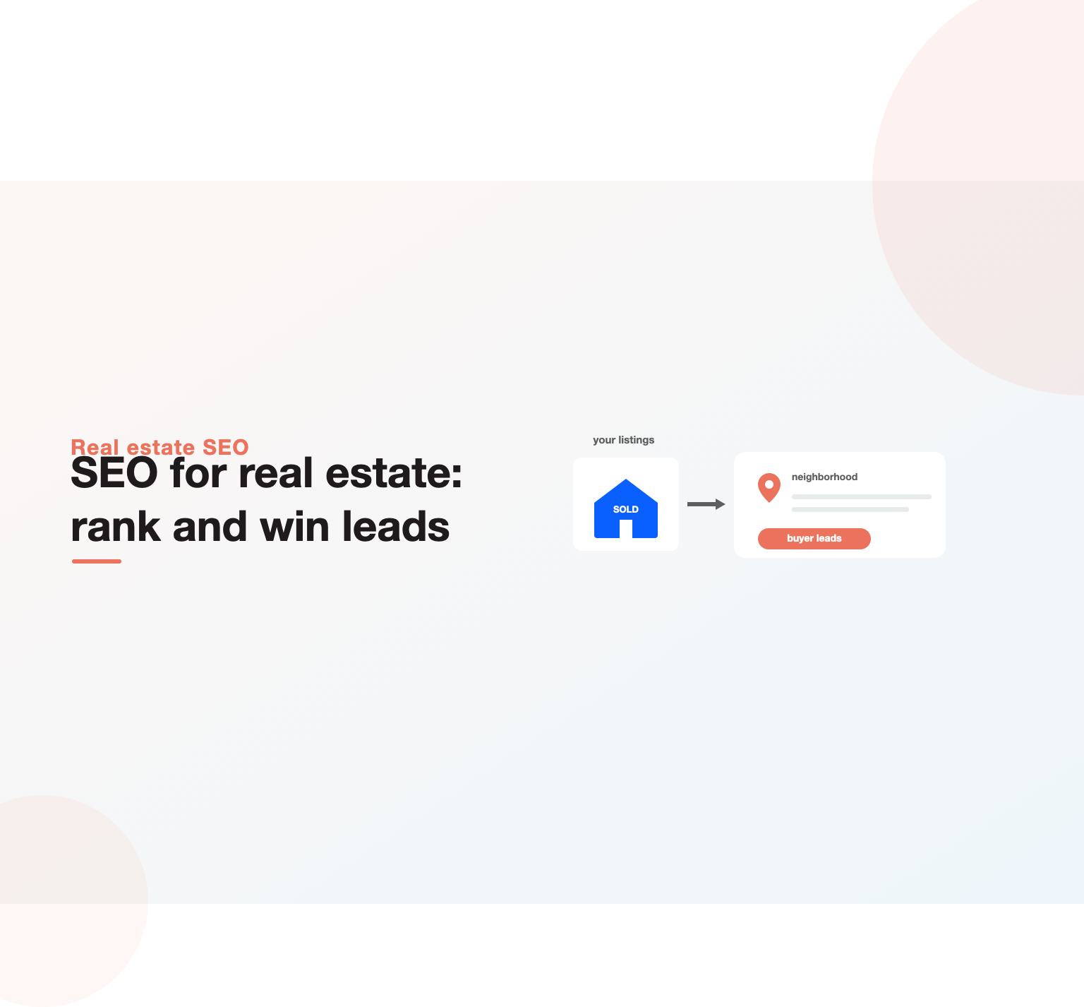 A sold home feeding a local neighborhood search that produces buyer leads