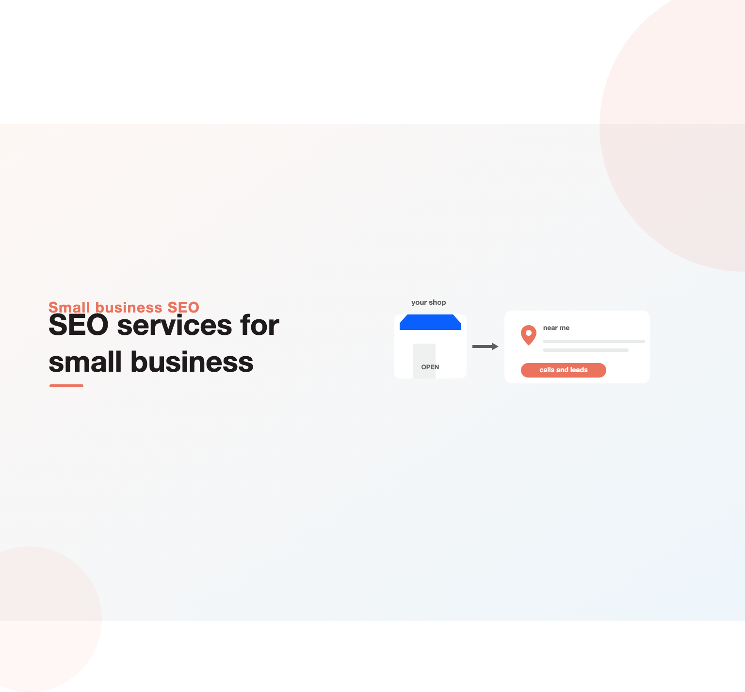 A small storefront feeding a local near-me search result that produces calls and leads