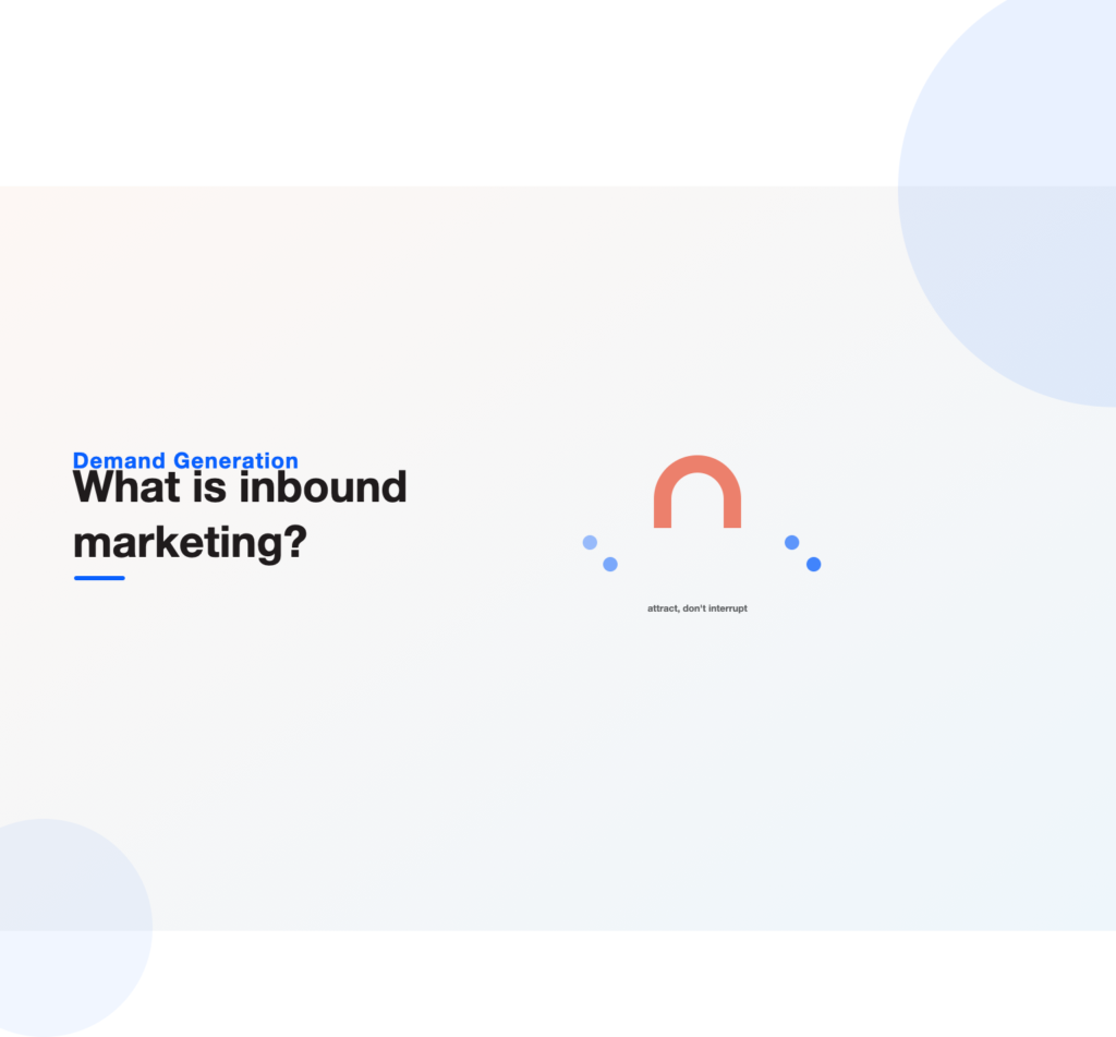 A magnet drawing people in, illustrating how inbound marketing attracts rather than interrupts