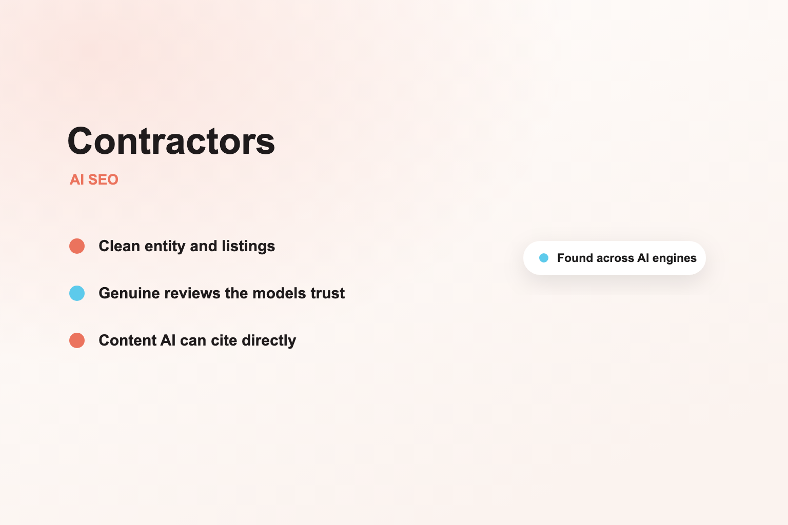 Be the contractor AI recommends