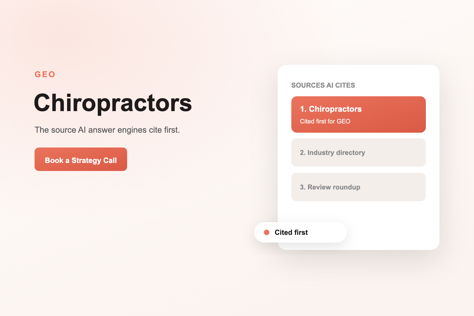 Generative Engine Optimization for Chiropractors
