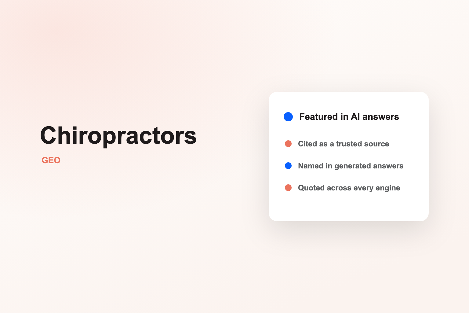 Be the clinic AI writes into its answer