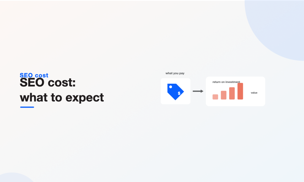 A price tag weighed against the return on investment SEO produces