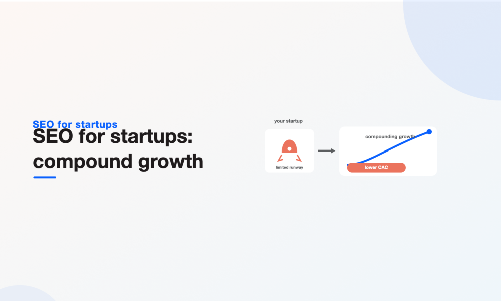 A startup with limited runway building compounding growth and lower acquisition cost through SEO