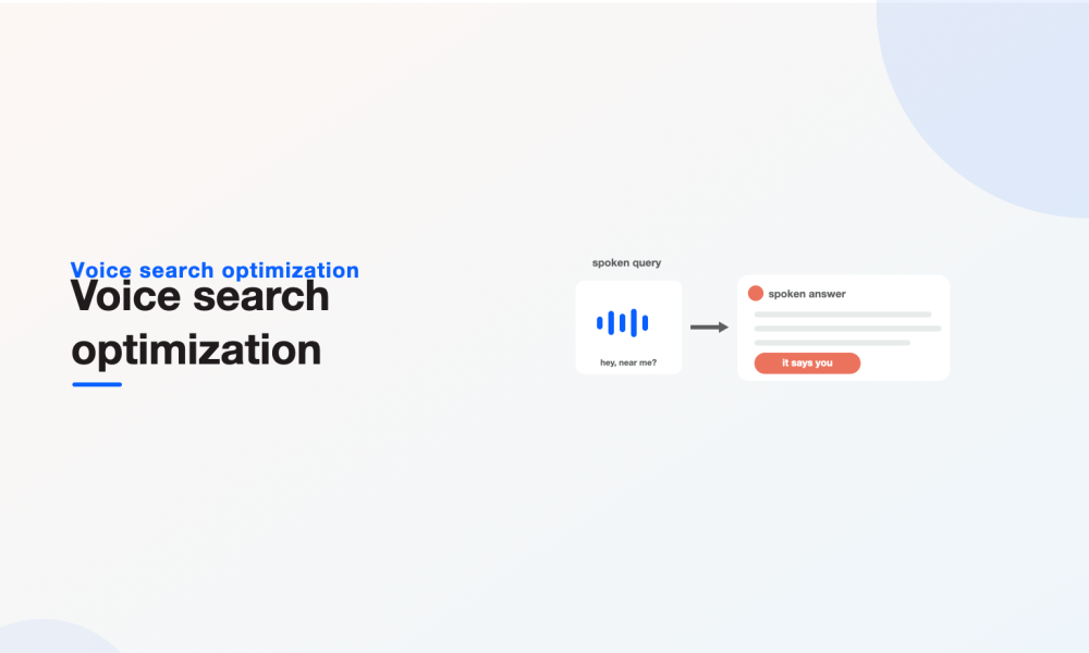 A spoken query returning one spoken answer that names your brand, the goal of voice search optimization